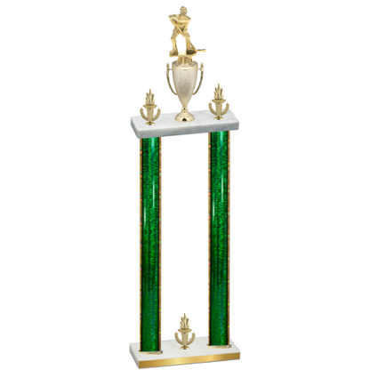 Double Green Glacier Victory Hockey Trophy