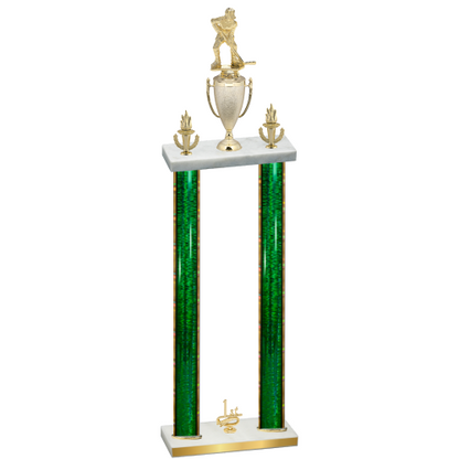 Double Green Glacier First Place Hockey Trophy