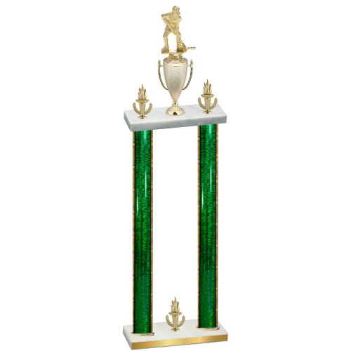 Double Green Glacier Victory Hockey Trophy