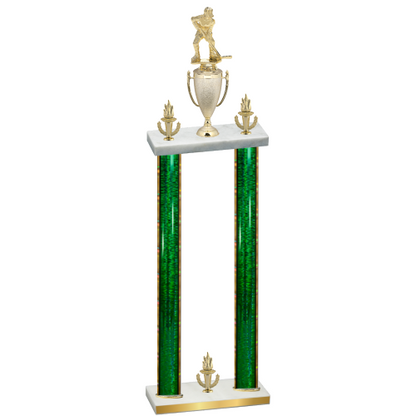 Double Green Glacier Victory Hockey Trophy