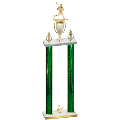 Double Green Glacier Second Place Lacrosse Trophy