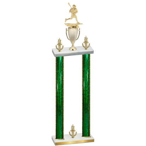 Double Green Glacier Victory Lacrosse Trophy