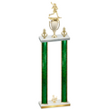Double Green Glacier Third Place Lacrosse Trophy