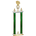 Double Green Glacier Year Basketball Trophy
