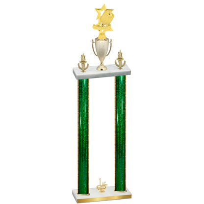 Double Green Glacier First Place Pickleball Trophy