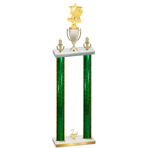 Double Green Glacier Second Place Pickleball Trophy