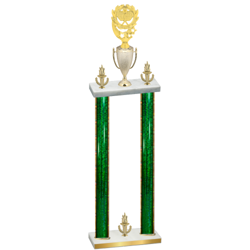 Double Green Glacier Victory Pickleball Trophy