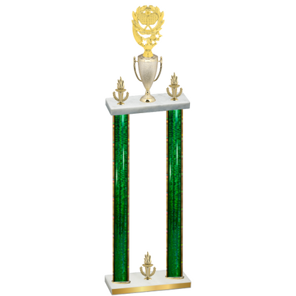Double Green Glacier Victory Pickleball Trophy