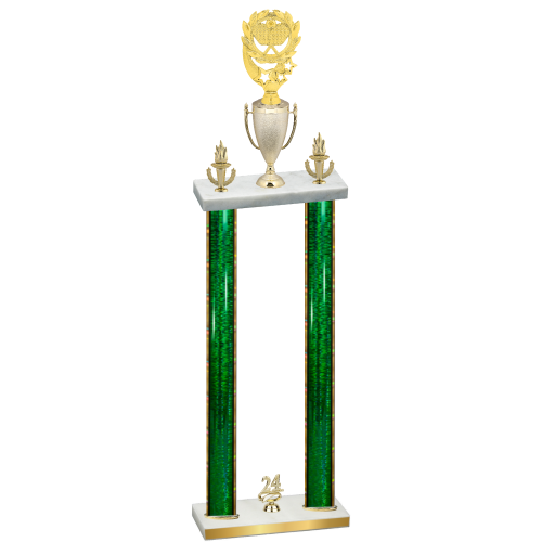 Double Green Glacier Year Pickleball Trophy