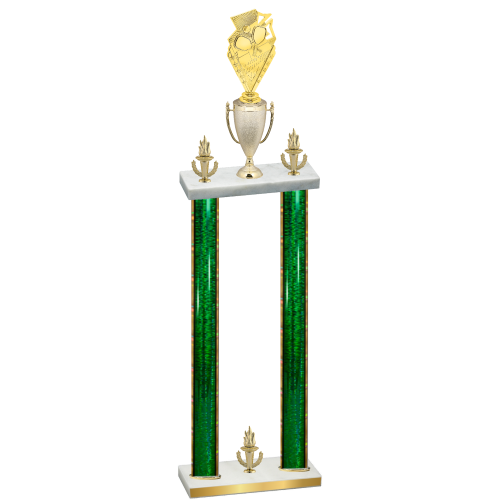 Double Green Glacier Victory Pickleball Trophy