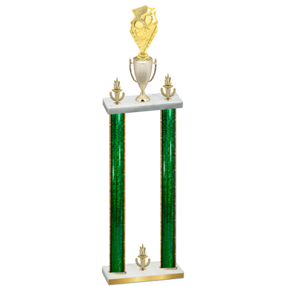 Double Green Glacier Victory Pickleball Trophy