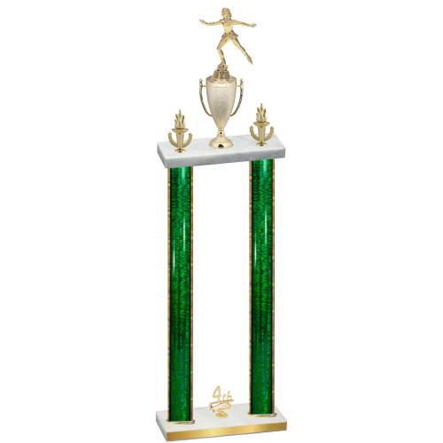 Double Green Glacier Fourth Place Skater Trophy