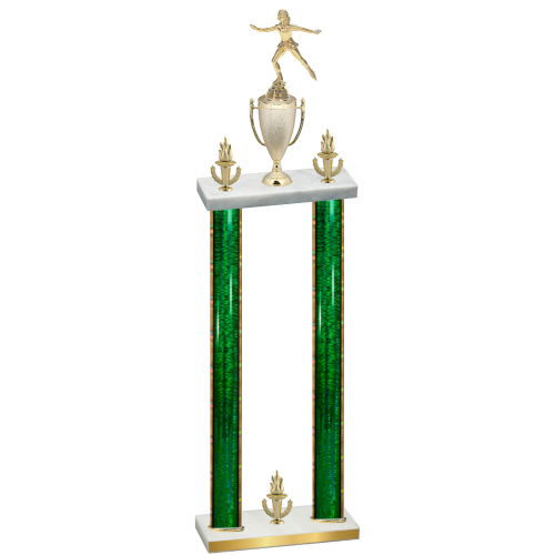 Double Green Glacier Victory Skater Trophy