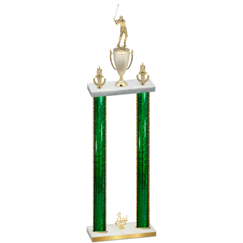 Double Green Glacier Third Place Golf Trophy