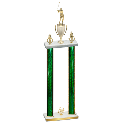 Double Green Glacier Third Place Golf Trophy