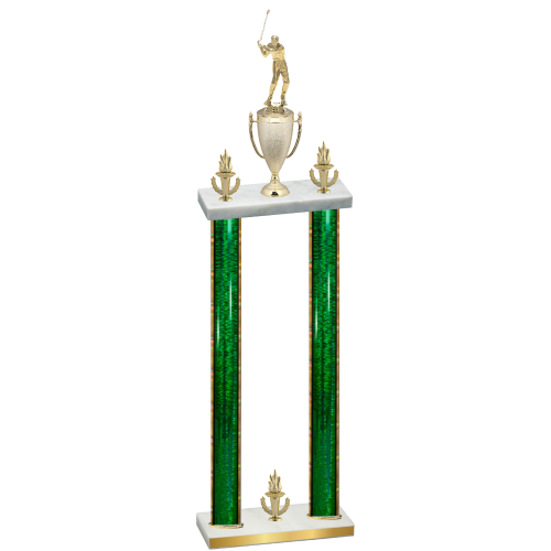 Double Green Glacier Victory Golf Trophy