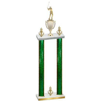 Double Green Glacier Victory Golf Trophy