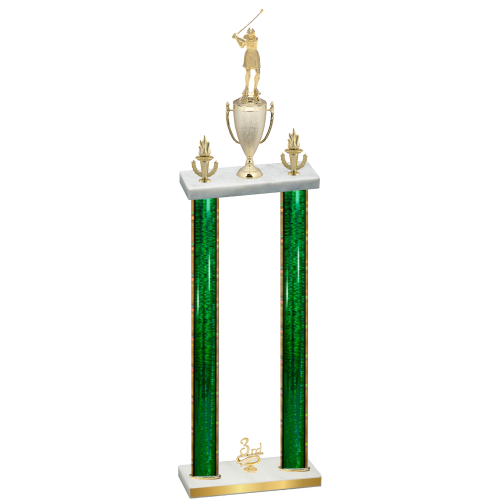 Double Green Glacier Third Place Golf Trophy