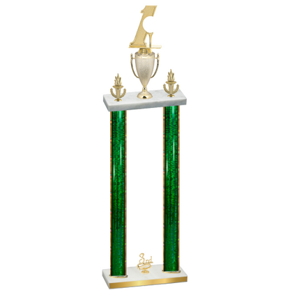 Double Green Glacier Third Place Golf Trophy