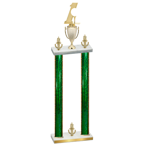 Double Green Glacier Victory Golf Trophy