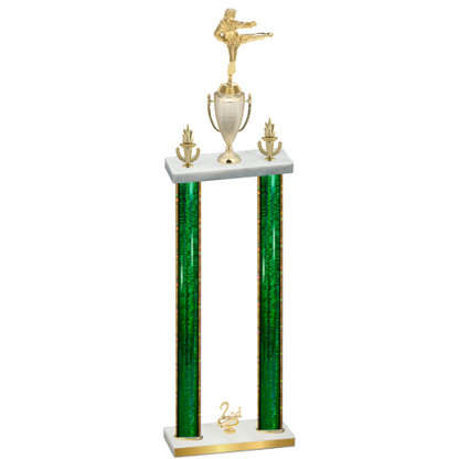 Double Green Glacier Second Place Karate Trophy