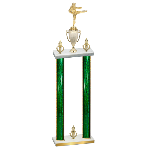 Double Green Glacier Victory Karate Trophy