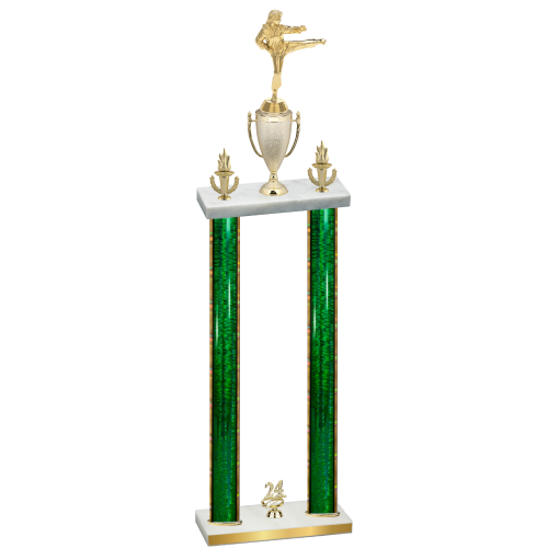 Double Green Glacier Year Karate Trophy