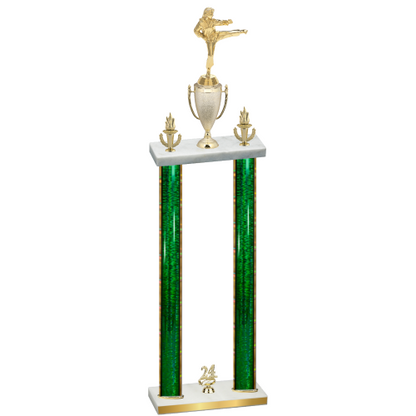 Double Green Glacier Year Karate Trophy