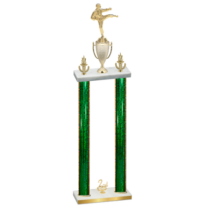 Double Green Glacier Second Place Karate Trophy