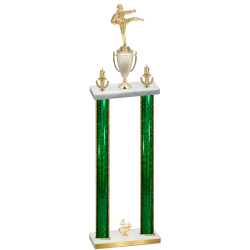 Double Green Glacier Fourth Place Karate Trophy