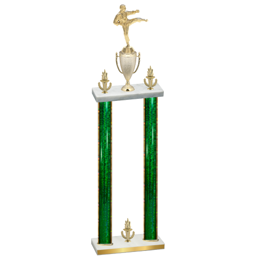 Double Green Glacier Victory Karate Trophy