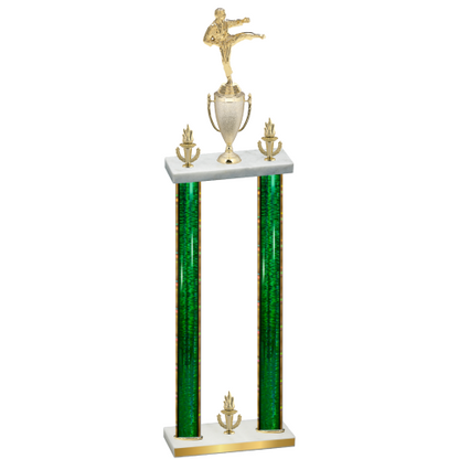 Double Green Glacier Victory Karate Trophy