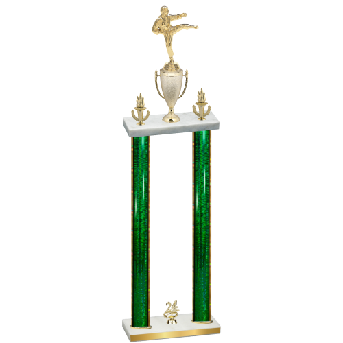 Double Green Glacier Year Karate Trophy
