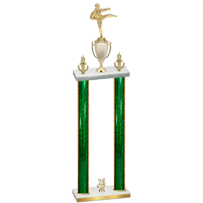 Double Green Glacier Year Karate Trophy