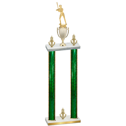 Double Green Glacier Victory Softball Trophy