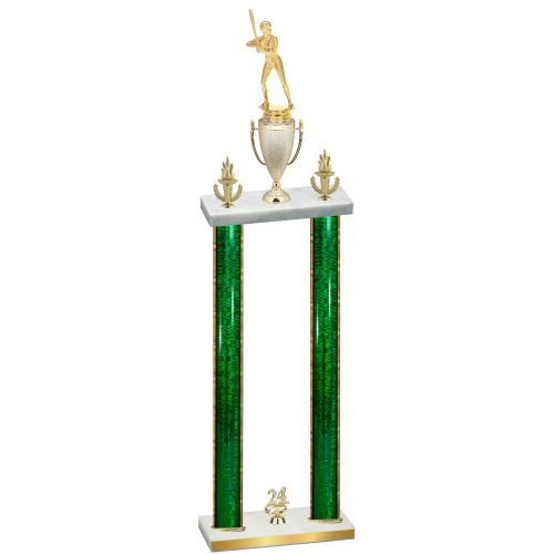 Double Green Glacier Year Softball Trophy
