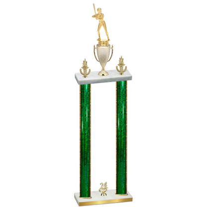 Double Green Glacier Year Softball Trophy