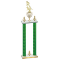 Double Green Carbon Fiber Victory Football Trophy