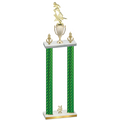 Double Green Carbon Fiber Year Football Trophy