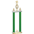 Double Green Carbon Fiber Third Place Soccer Trophy