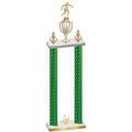 Double Green Carbon Fiber Third Place Soccer Trophy