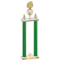 Double Green Carbon Fiber Third Place Soccer Trophy