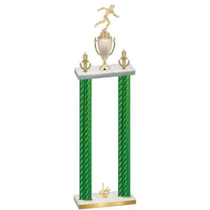 Double Green Carbon Fiber First Place Running Trophy