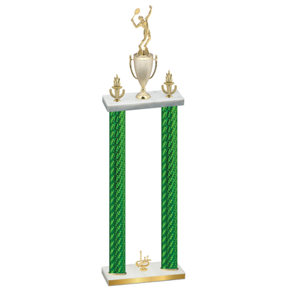 Double Green Carbon Fiber First Place Tennis Trophy