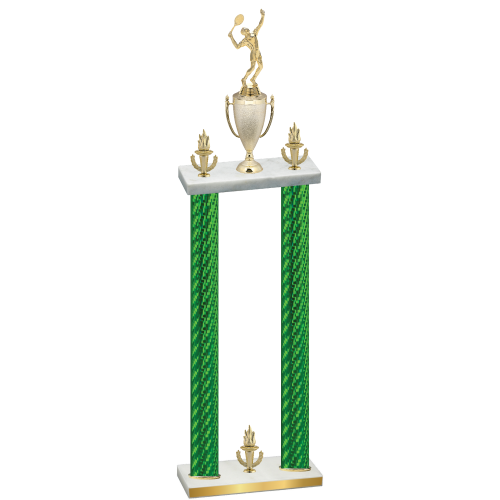 Double Green Carbon Fiber Victory Tennis Trophy