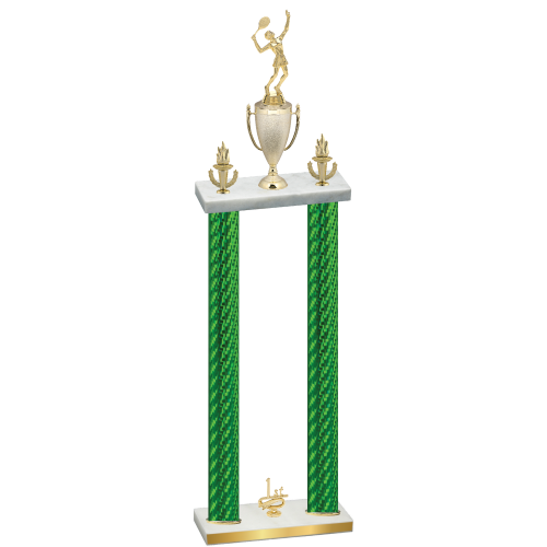 Double Green Carbon Fiber First Place Tennis Trophy