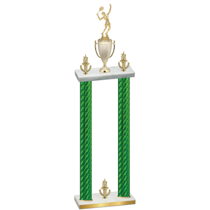 Double Green Carbon Fiber Victory Tennis Trophy