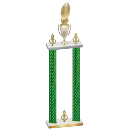Double Green Carbon Fiber Victory Football Trophy