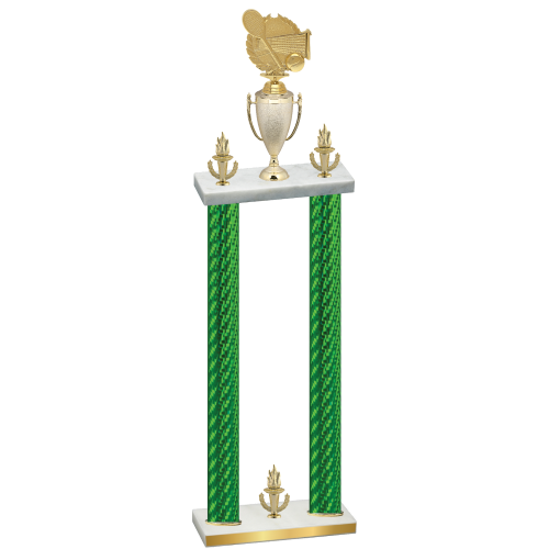 Double Green Carbon Fiber Victory Tennis Trophy