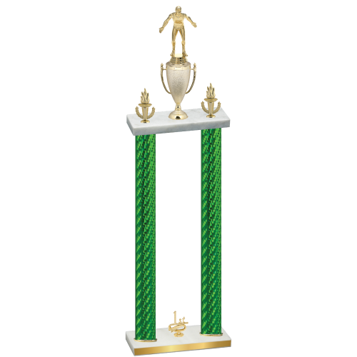 Double Green Carbon Fiber First Place Wrestling Trophy